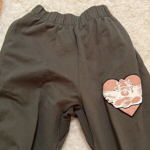 Army green Boys Lie sweatpants